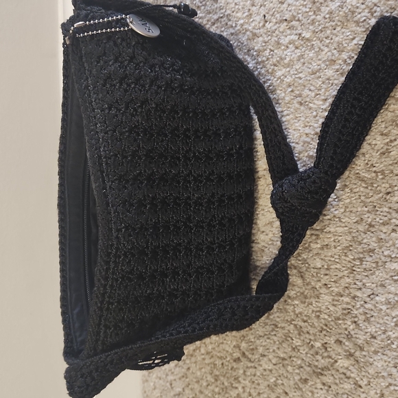 The Sak Black Crochet Crossbody Bag - Picture 8 of 15